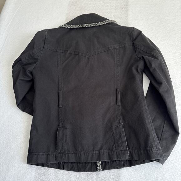 Burberry Blue Label Jacket. Black With Houndstooth Trim. Sz 38 - Picture 6 of 8